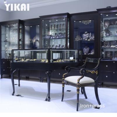 China Jewelry store factory supply customized jewelry boutique store furniture,wooden jewelry display fixtures window display cabinet for sale for sale