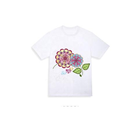 China Plus Size Custom Art Printing Men and Lady Loose Fit White Fabric Heat-transfer T-Shirt 250Gram Weight Printing Graphic xs-xxl for sale