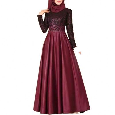 China Can make changes if you want Arabic Elegant Islamic Clothing Femme Robe Plus Size S-5Xl Jubah Dubai Kimono Women Abaya Robe Vintage Muslim Lace Split Robe for sale