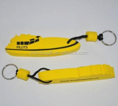 China Eva Foam OEM Design Boat Eva Keychains, Custom Sailboat Shape Eva Float Key Chain Floating Key Holders for sale