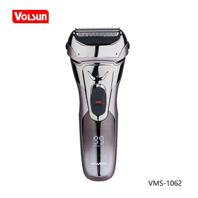 China Shaver Reciprocating Triple Blades LED Display Shaving Machine Waterproof USB Rechargeable Electric Shaver For Men for sale