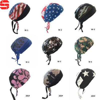 China Multifunctional Custom Motorcycle Bicycle Head Wraps Wet Liner Doo Du Rag Bandana Cap Skull Hat Helmet Cloth Headwrap Hats for sale