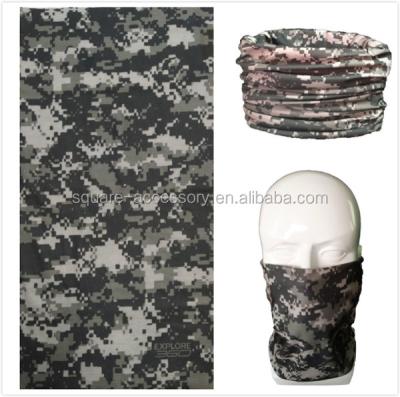 China Multifunctional Print Motorcycle Custom Sublimation Neck Tubular Bandanas Headwear Camouflage Camouflage Recycling Military Bandana for sale