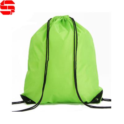 China Portable Hot Selling Custom Made Polyester Rope Backpack Men And Women Sports Gym Drawstring Backpack Bag for sale