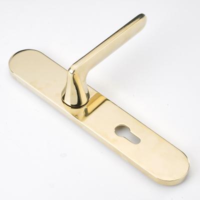 China Modern Design Modern Sample Mortise Zinc Alloy Door Handle On Plate Door Handle for sale