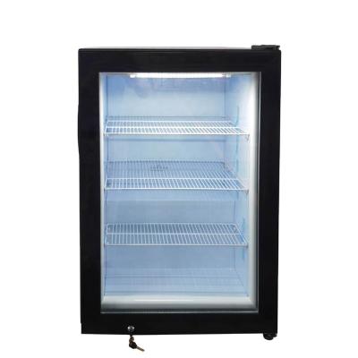 China Single-temperature -45C Mini Upright Deep Glass Door Show Freezers With Glass Door for sale