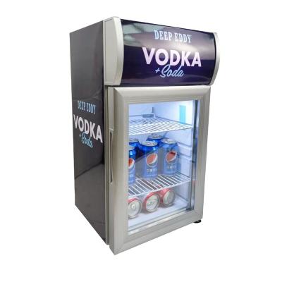 China Hot Sale Commercial Mini Bar Fridge Glass Door Energy Drinks Display Single-temperature Refrigerator With CE for sale