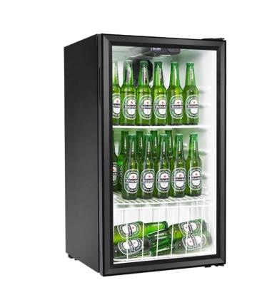 China Retail Glass Beverage Refrigerator Drinks Single-temperature Supermarket Upright Door Cooler for sale