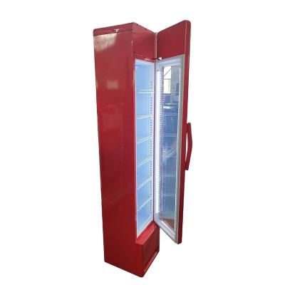 China Supermarket Cold Display Single-temperature Beverage Fridge Beer Glass Door Fridge for sale