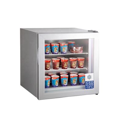 China Single-temperature Factory Direct Gelato Ice Cream Mini Display Compact Display Freezer With Glass Door for sale