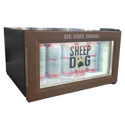 China 18L Single-temperature Mobile Cooler Beverage Mini Shallow Freezer Flat Desktop Display for sale