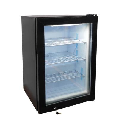 China Upright Single-Temperature Mini Display Vertical Freezer Showcase With Glass Door for sale