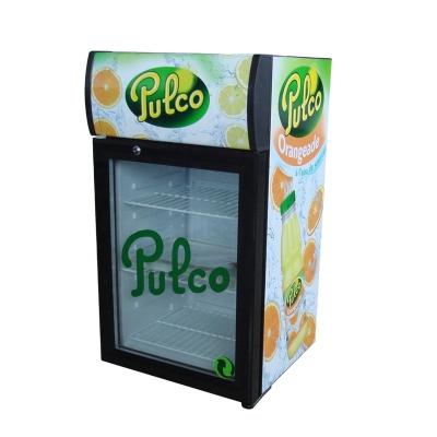 China Commercial Single-temp Mini Bar Compact Display Fridge with Glass Display Cooler Door for Energy Drinks SN.N.ST.T NC; ZHE R600a SC42L for sale