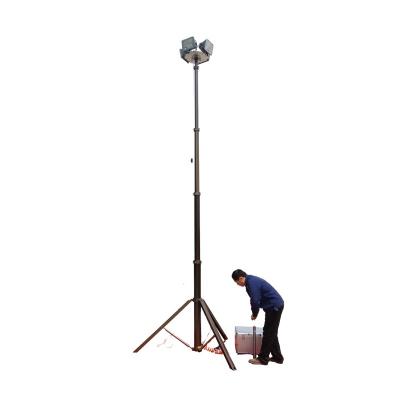 China 8m tripod mounted manual winch telescopic mast for AKX lightning rod for sale