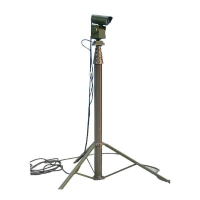 China Aluminum alloy military vehicle mounted telescopic mast camera tower, telescoping mast for camera for sale