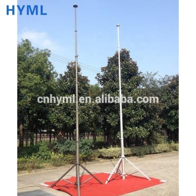 China Portable Lightweight Aluminum Alloy Telescopic Camera Mast And Telescoping Lighting Mast for sale