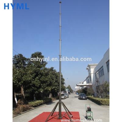 China Aluminum alloy locking telescopic camera mast and lighting mast and antenna mast for sale