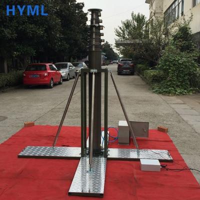 China Aluminum alloy telescopic mast with protective steel frame for sale