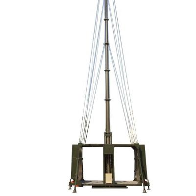 China Heavy Duty Alloy 20m Telecommunication Antenna Tower Aluminum Telescoping Mast in Shelter and Shelter Mobile Antenna Tower for sale