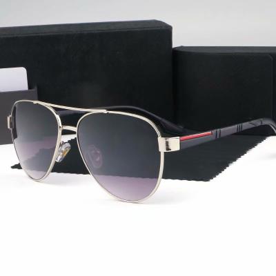 China New Fashion Sunglasses 1:1 Luxury Big Frame Men's Polarized Sunglasses Shape Glass Fashionable Lenses for sale