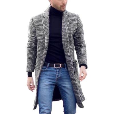 China Anti-wrinkle 2022 autumn winter men's woolen overcoat in the long cross-over woolen overcoat wholesale for sale