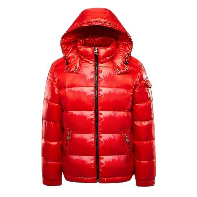 China Anti-wrinkle quilt jacket black smart face male and coat female thick hood lovers thick clothing for sale