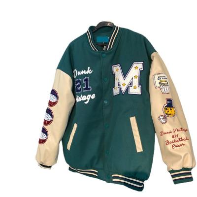 China Retro QUICK-DRY American embroidered loose jacket spring brand hip-hop street couples jacket 2022 new and autumn tide baseball uniforms for sale