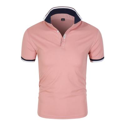 China 2022 Fashionable T-shirt Men's Summer Style Anti-wrinkle Solid Color Polo Men's Sports Short Sleeve Top for sale