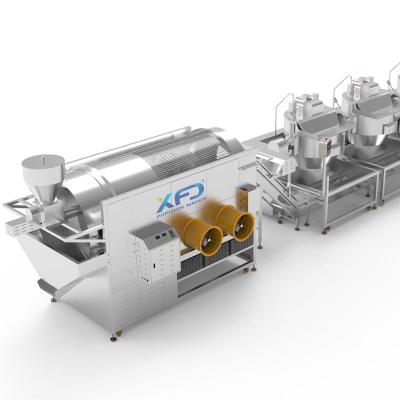 China Automatic industrial popcorn machine popcorn production line snack factory electromagnetic popcorn making production line for sale