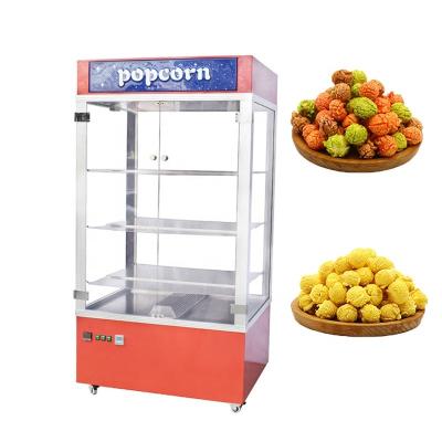 China Counter Snack Factory Popcorn Showcase Snacks Display Cabinet Glass Snacks Display Warmer for sale