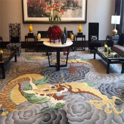 China Eco-friendly.anti-slip.fireproof project carpet for Shangri-La hotel from handmade luxury carpet for sale