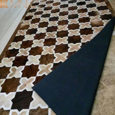 China MNK 100% Reversible Natural Cowhide Blanket Imported Animal Skin Blankets For Home Floor for sale