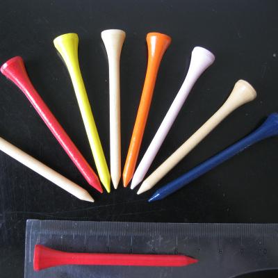 China Wooden Colored Natural Special Bamboo Tees Wooden Golf Tee Bulk for sale