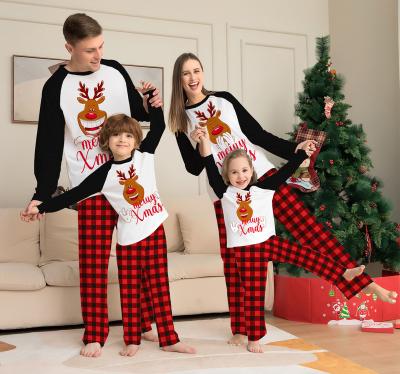 China Breathable Fashion holiday pijama familiar de navidad pyjamas set christmas family matching pajamas for sale