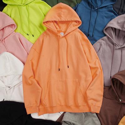 China Anti-wrinkle High Quality Cotton French Terry Oversize Hoodie Thick Fleece Drop Shoulder Plain Blank Custom Men Hoodies for sale