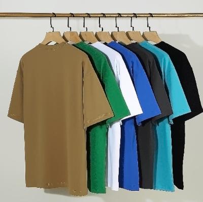 China Anti-Shrink 240 Grams 100% Cotton Wholesale Custom Men T Shirt Heavyweight Boxy T Shirt for sale