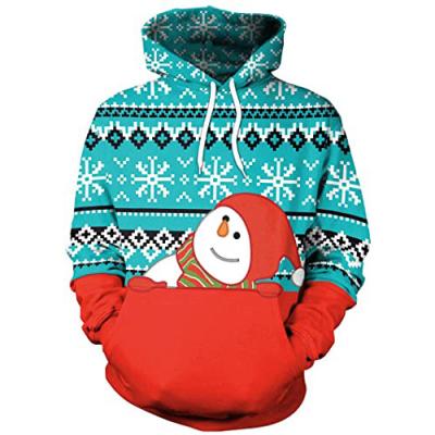 China Anti-Shrink Factory Supply OEM Customizable Christmas Pattern High Quality Man Hoody Christmas Pullover Hoodie for Men for sale