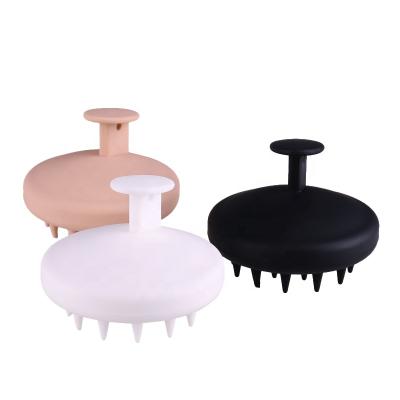 China Comfortable Baby Dandruff Scrubber Silicone Bristle Hair Scalp Massager Shampoo Head Brush for sale