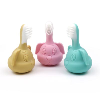 China 100%food grade silicone Teether Baby Teether Toy Dog Shape Toothbrush Other baby toys for teething for sale