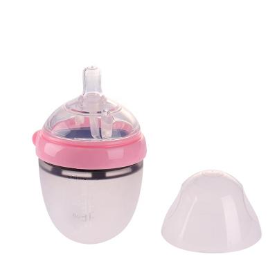 China New Design Best Kids Bpa Free Self Safe Silicone Milk Feeding Bottle For Newborn Babies for sale