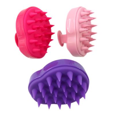 China Beauty Care Make Tools Amazon Scalp Massager Hair Comb Silicone Hot Selling Head Hair Brush For Squash Shape for sale