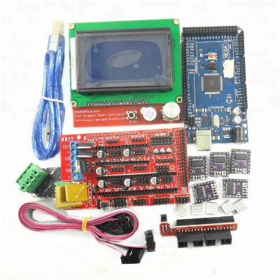 China 3D Printer Kits Controller RAMPS 1.4 + Mega 2560 R3 + 5pcs A4988 DRV8825 Stepper Motor Driver + 12864 LCD Graphics Smart Display KJ113 for sale