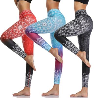 China Wholesale Plus Size Custom Polyester Camouflage Digital Printing Fitness Pants Women Tie Dye Camouflage Yoga Gaiters for sale