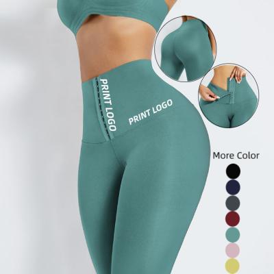 China Wholesale Fitness New Fashion Breathable 2 In 1 Yoga High Waist Elasticity Waistband Women Seamless Adjustable Butt Lifter Legging for sale