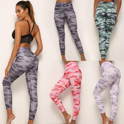 China Tik Tok Breathable Women's High Waist Camouflage Printing Yoga Legging High Panties Gym Workout Clothes Fitness for sale