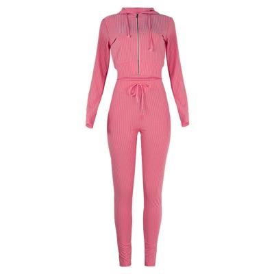 China Breathable Wholesale Casual Long Sleeve Gym Sets Sports Woman Two Piece Tracksuit for sale