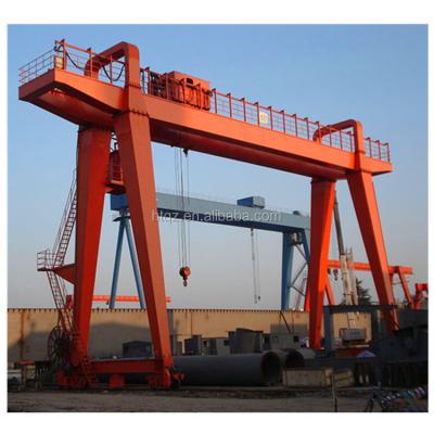 China Double Deck Crane Clamshell Grab Bucket Monorail Overhead Ton Girder Gantry Crane for sale