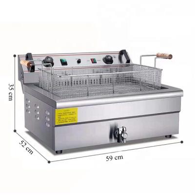 China Restaurant / Home Kitchen Large Volume 20-30L Tank Snack Donut Fryer Equipment 220v/4.8kw for sale