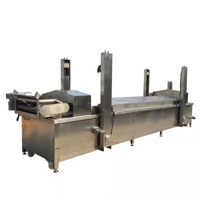 China Gas and Electric Heating Discharge Type Food Machine Snack/Batch Food Factory Continuous Deep Fryer for sale