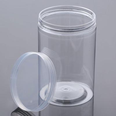 China Canned 210ml 240ml 360ml 450ml Transparent Pet Treats Plastic Food Storage Jam Jar for sale